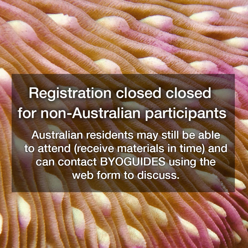 Online Coral ID workshop, 16 - 19 April 2026, 9am - 1pm  = GMT +10 (Brisbane time)